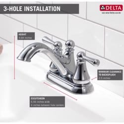 Delta Haywood Chrome Farmhouse Bathroom Faucet 4 in.