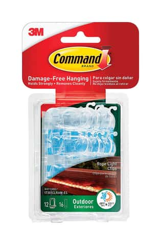 Command Plastic Round Cord Clip (Clear, 4 Clips, 5 Strips) + Command Small  Plastic Wire Hook(White,3 Hooks and 4 Strips) : : Home Improvement