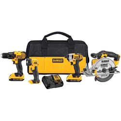 DeWalt 20V MAX Cordless Brushed 4 Tool Combo Kit