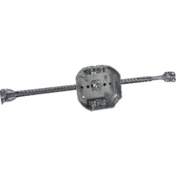 Raco 4 in. Octagon Steel 2 gang Electrical Box Gray