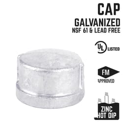 STZ Industries 1 in. FIP each Galvanized Malleable Iron Cap