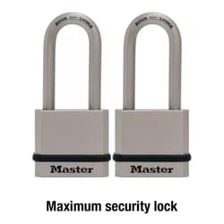 Master Lock Magnum 1-3/4 in. W Steel Dual Ball Bearing Locking Weather-Resistant Padlock