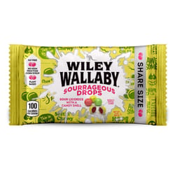 Wiley Wallaby Sourageous Drops Licorice Candy 3 oz