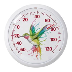 Taylor Hummingbird Dial Thermometer Plastic White 13.25 in.