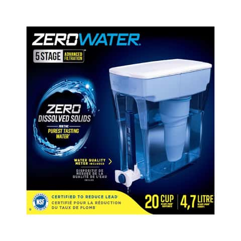 ZeroWater 20-Cup Ready-Pour 5-Stage Water Filter Pitcher 0 TDS for Improved  Tap Water Taste - IAPMO Certified to Reduce Lead, Chromium, and PFOA/PFOS