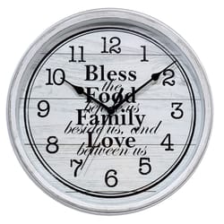 Westclox 11 in. L X 11 in. W Indoor Casual Analog Wall Clock Glass/Plastic White