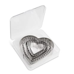 Mrs. Andersons Silver Stainless Steel Heart Cookie Cutter Set