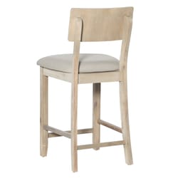 Linon Home Decor Gray Cotton Lynn Barstool 37.6 in.