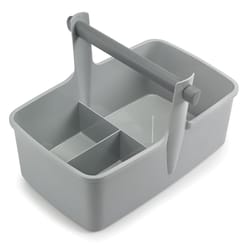 Polder 9.7 in. H X 9.4 in. W X 14.5 in. L Gray Bath Caddy