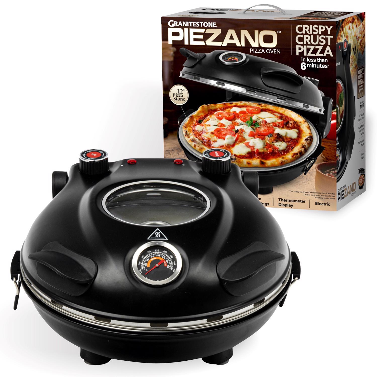 Granitestone Piezano Matte Black Electric Pizza Oven Sansujyuku sansujyuku.com