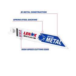 Lenox 6 in. Bi-Metal Reciprocating Saw Blade 18 TPI 1 pk