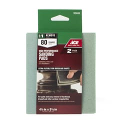 Ace 5.5 in. L X 4.5 in. W X .25 in. 80 Grit Coarse Contour Hand Sanding Pad