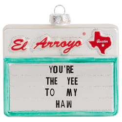 El Arroyo Multicolored Yee to My Haw Ornament