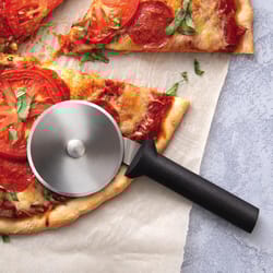 Rada Cutlery Black/Silver Nickel Stainless Steel Pizza Cutter