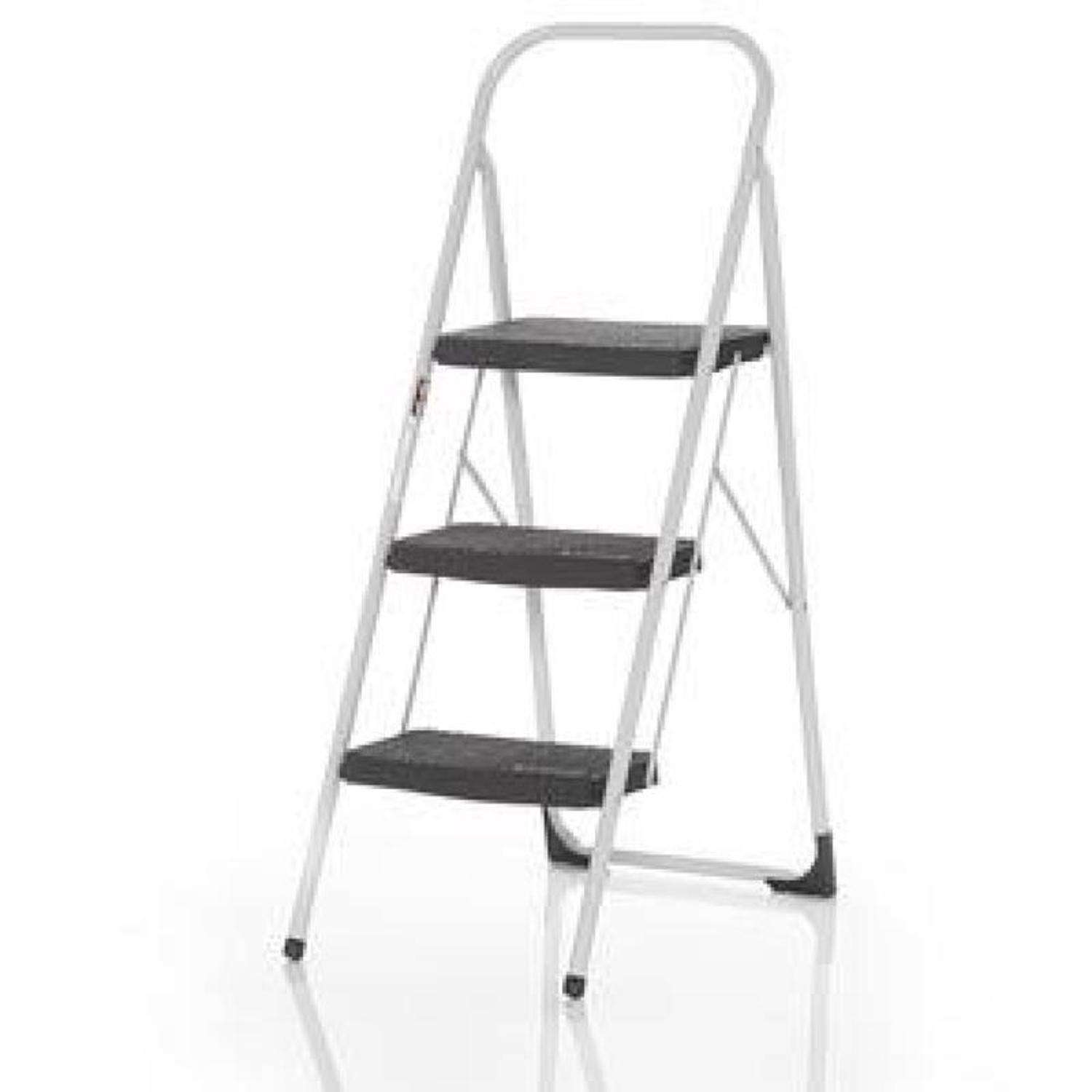 White 3 step stool hot sale