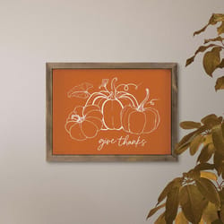 P Graham Dunn 13 in. Pumkin-Give Thanks Wall Decor