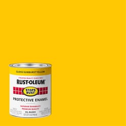 Rust-Oleum Stops Rust Indoor and Outdoor Sunburst Yellow Rust Prevention Paint 1 qt