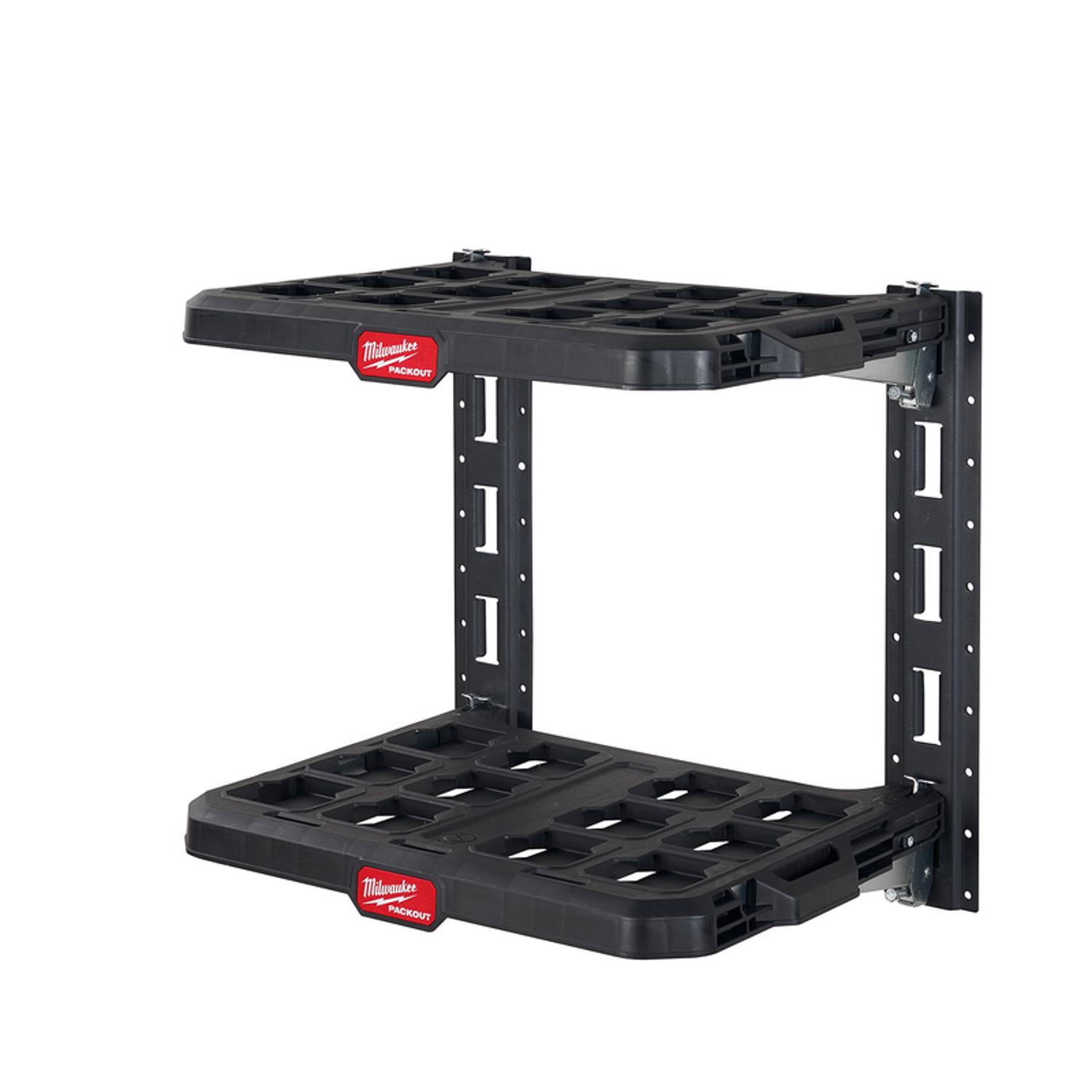Photos - Tool Box Milwaukee Packout 20 in. H X 21.5 in. W X 17.6 in. D Black Metal Shelf Kit 