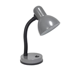 Creekwood Home 14.25 in. Metallic Gray Gooseneck Desk Lamp