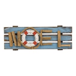 Glitzhome Blue Noel Wall Sign 6.69 in.