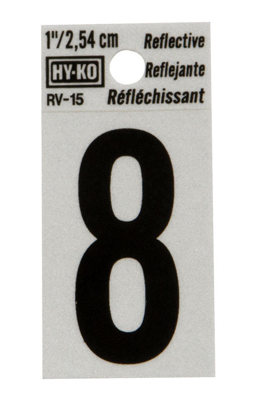 UPC 084100003710 product image for Hy-Ko 1-1/4in x 1/8in Black Reflective Adhesive Vinyl Number '5' (RV-15/5) | upcitemdb.com