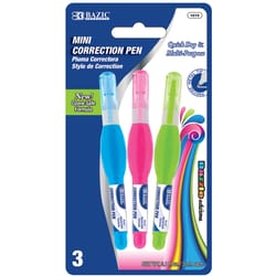 Bazic Products White Correction Pen 0.3 oz 3 pk