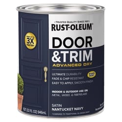 Rust-Oleum Stops Rust Satin Nantucket Water Base Door Paint Exterior and Interior 1 qt