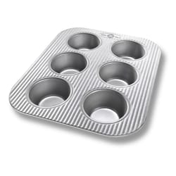 USA Pan 9 in. W X 11-1/8 in. L Muffin Pan Silver