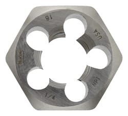 Irwin Hanson High Carbon Steel SAE Hexagon Die 1/4 in. 1 pc