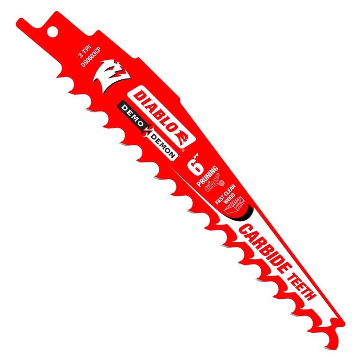 Diablo Demo Demon 6 in. Carbide Tipped Pruning & Clean Wood Reciprocating Saw Blade 3 TPI 10 pk Sansujyuku sansujyuku.com
