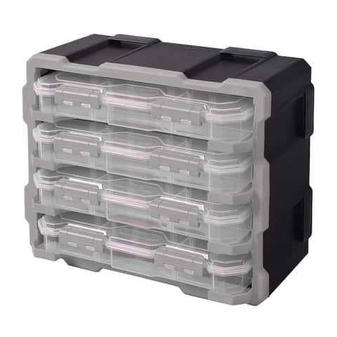 beyond by BLACK+DECKER Stackable Storage System & Small Parts Organizer Box  with Dividers & Craft Storage, 17-Compartment, 2-Pack & beyond by
