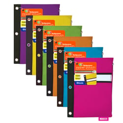Bazic Products Brights Edition 6.9 in. H X 9.6 in. W X 3/8 in. D Pencil Pouch Assorted