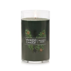 Yankee Candle Signature Green Balsam & Cedar Scent Pillar Candle 14.25 oz