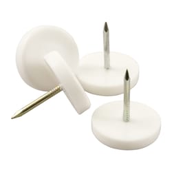 Softtouch Beige 7/8 in. Nail-On Plastic Chair Glide Set 4 pk
