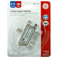 GE F-Connector 2 Way Signal Splitter 1 pk