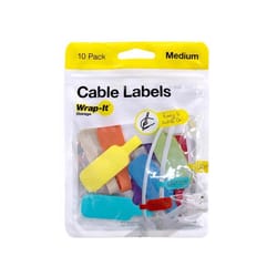 Wrap-It Storage Cable Labels 2.25 in. L Assorted Polypropylene Cable Labels