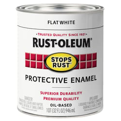 Rust-Oleum Stops Rust Indoor and Outdoor Flat White Rust Prevention Paint 1 qt
