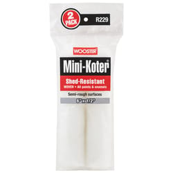 Wooster Mini-Koter Fabric 6 in. W X 1/2 in. Mini Paint Roller Cover 2 pk