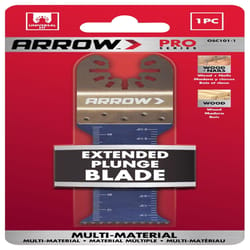 Arrow Pro 1-1/4 in. Bi-Metal Extended Semi-Circle Plunge Blade Multi-Material 1 pc
