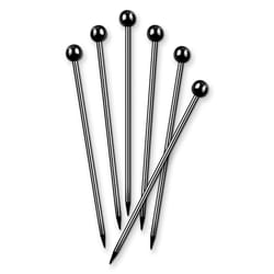 Final Touch Black Stainless Steel Cocktail Picks