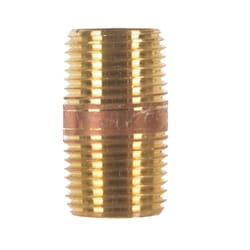 JMF Company 1/2 in. MPT X 1/2 in. D MPT Brass Nipple 1-1/2 in. L