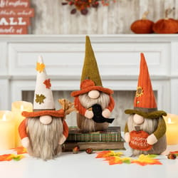 Glitzhome 13 in. Happy Harvest Gnome Halloween Decor