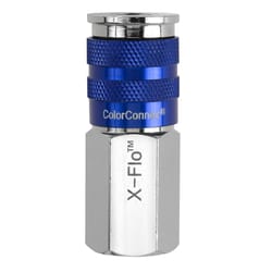 Legacy ColorConnex X-Flo Aluminum/Steel Air Coupler 1/4 in. 1 pc