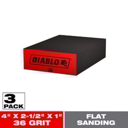 Diablo 4 in. L X 2-1/2 in. W X 1 in. 36 Grit Coarse Block Sanding Sponge
