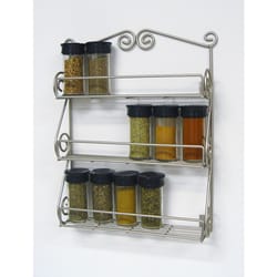 Spectrum Scroll 2.75 in. L X 12.5 in. W X 15.25 in. H Silver Spice Organizer
