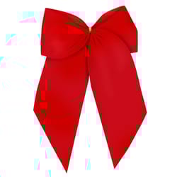 Holiday Trims Red 2 Loop Christmas Indoor Christmas Decor 15 in.