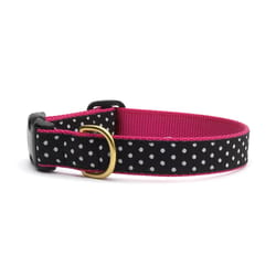 Up Country Black/White Dot Nylon Dog Collar Small