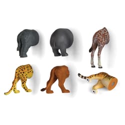 Kikkerland Assorted Vinyl Safari Animal Butt Magnet