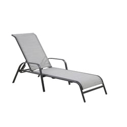 Living Accents Roscoe Black Steel Frame Sling Chaise Lounge