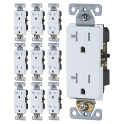 Faith 20 amps 125 V White GFCI Outlet 10 pk